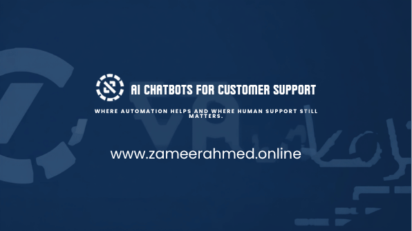 AI chatbots for customer support in Pakistan Canva cover